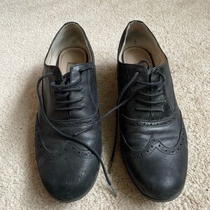 Clark’s narrative black Oxfords